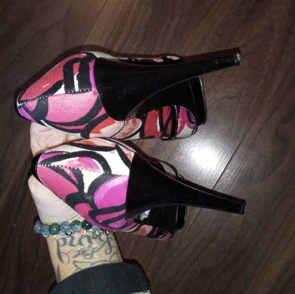 Sexy pink elegant peep toe heels pumps - Picture 6 of 7